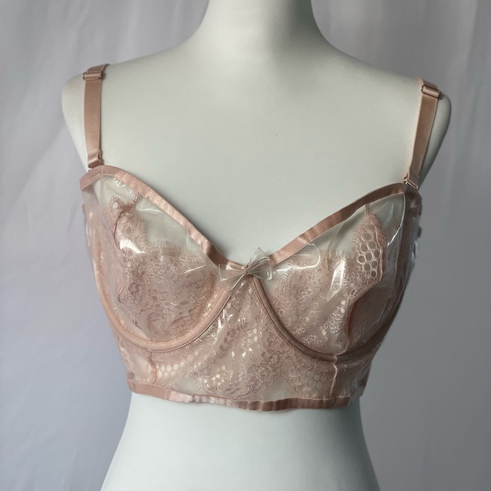 Savage X Fenty PVC and Lace Bralette, 3X